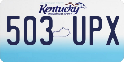 KY license plate 503UPX