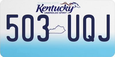 KY license plate 503UQJ