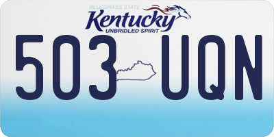 KY license plate 503UQN