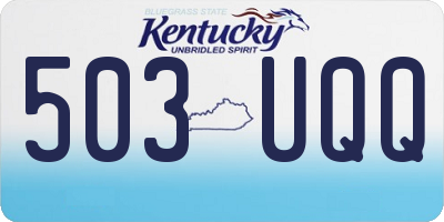 KY license plate 503UQQ