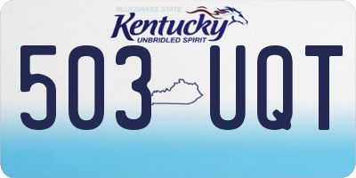 KY license plate 503UQT