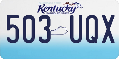 KY license plate 503UQX