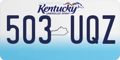 KY license plate 503UQZ