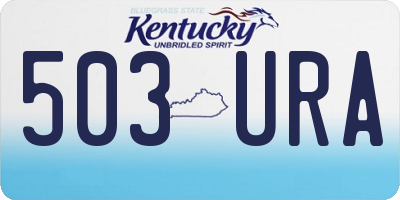 KY license plate 503URA