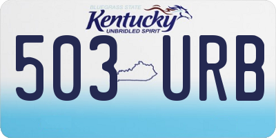 KY license plate 503URB
