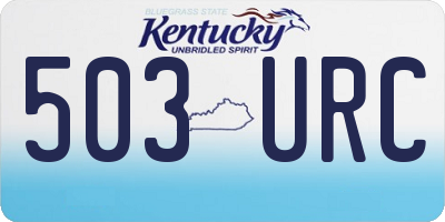 KY license plate 503URC