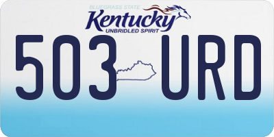 KY license plate 503URD
