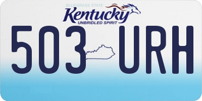 KY license plate 503URH