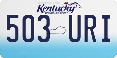 KY license plate 503URI