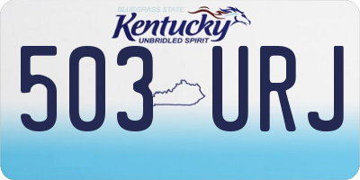 KY license plate 503URJ