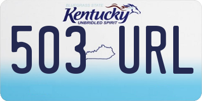 KY license plate 503URL