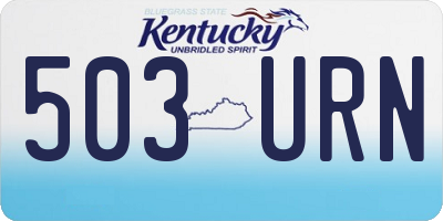 KY license plate 503URN