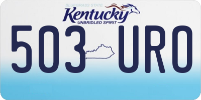 KY license plate 503URO