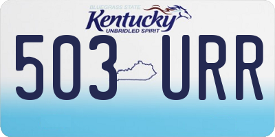 KY license plate 503URR