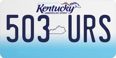 KY license plate 503URS