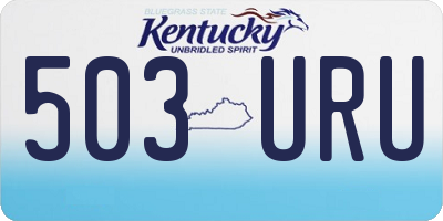 KY license plate 503URU