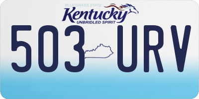 KY license plate 503URV