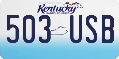 KY license plate 503USB