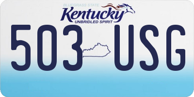 KY license plate 503USG