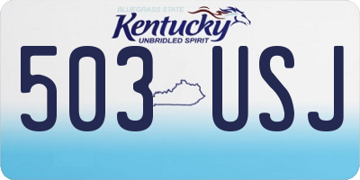 KY license plate 503USJ
