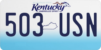 KY license plate 503USN