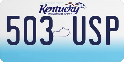 KY license plate 503USP
