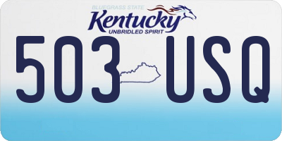KY license plate 503USQ