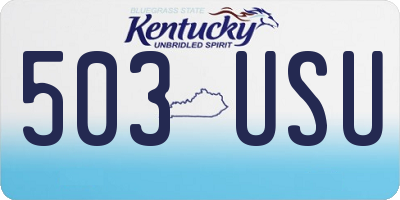 KY license plate 503USU