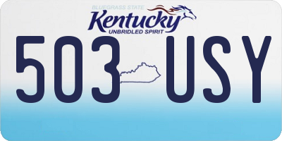 KY license plate 503USY