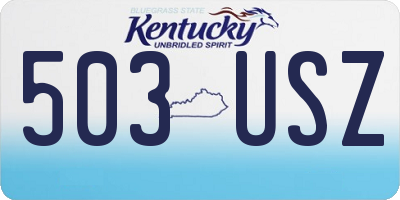 KY license plate 503USZ