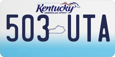 KY license plate 503UTA