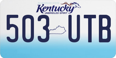 KY license plate 503UTB