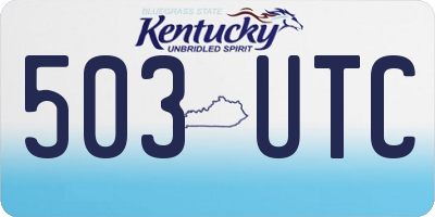 KY license plate 503UTC