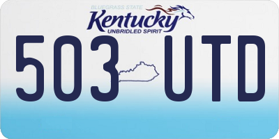 KY license plate 503UTD