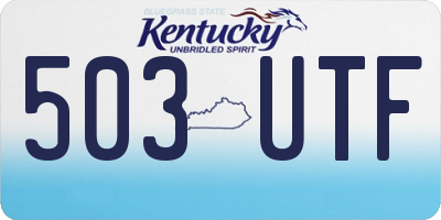 KY license plate 503UTF