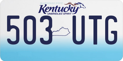 KY license plate 503UTG