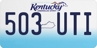 KY license plate 503UTI