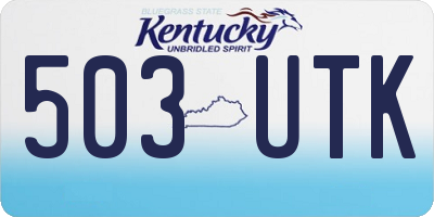 KY license plate 503UTK