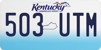 KY license plate 503UTM