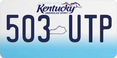 KY license plate 503UTP