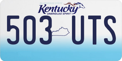 KY license plate 503UTS