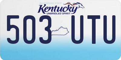 KY license plate 503UTU