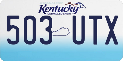 KY license plate 503UTX