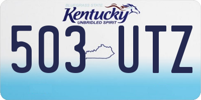 KY license plate 503UTZ