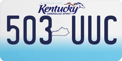 KY license plate 503UUC