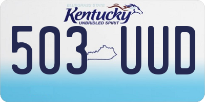 KY license plate 503UUD