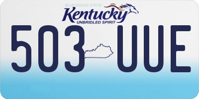 KY license plate 503UUE
