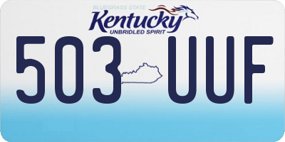 KY license plate 503UUF