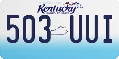 KY license plate 503UUI