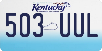 KY license plate 503UUL